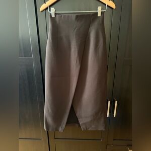 ZARA Chocolate Brown Midi Pencil Skirt – Size Small (EUR S / USA S) 🤎